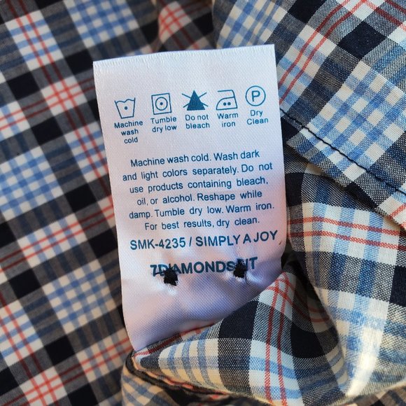 7 Diamonds XL Plaid Long Sleeve Button Down - Picture 5 of 6
